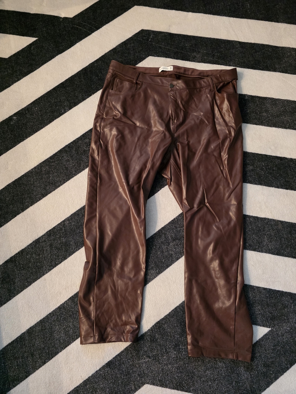 Abercrombie & Fitch Brown Faux Leather Pants